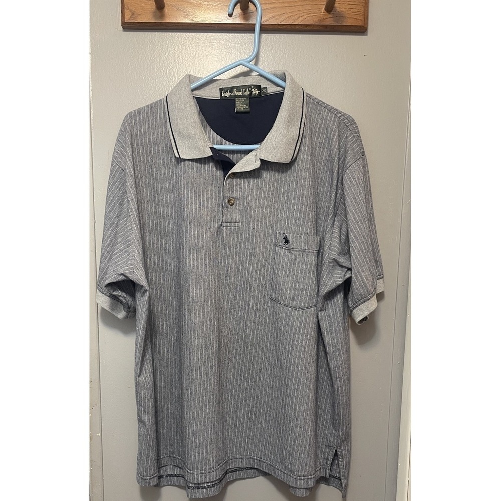 Vintage Knights Of The Round Table Mens Polo Size 2XL  gray. Golf